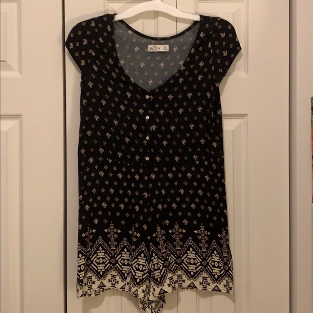 Black Pattern Romper